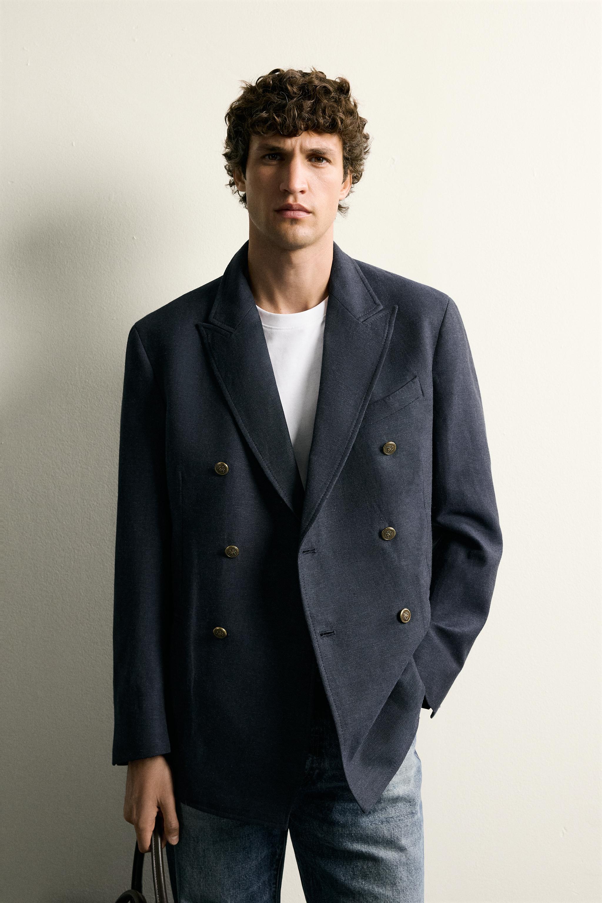 REGULAR FIT DOUBLE BREASTED BLAZER